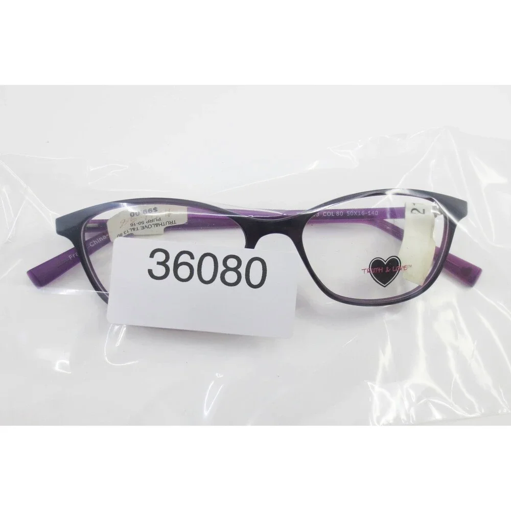 Truth & Love T&L 13 Eyeglasses Purple Cat Eye Frames Col 80 50-16-140 Demo